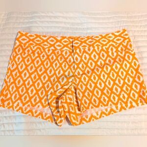 NWT...Lilly Pulitzer Womens Shorts Nectar Orange Little Fish Print sz 12